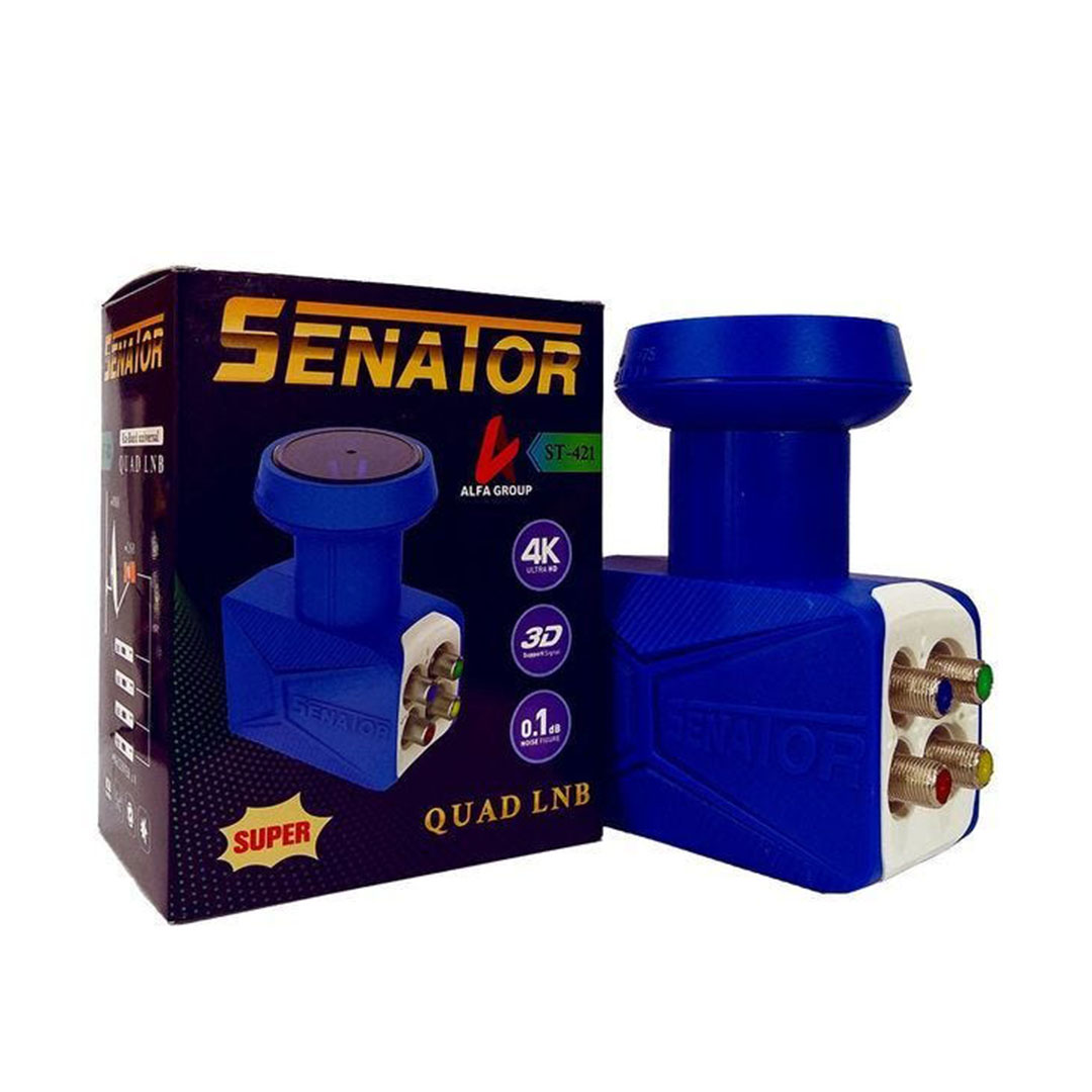 وحدة LNB رباعي سيناتور - KU-Band - 4 منافذ - ST-421 - أزرق