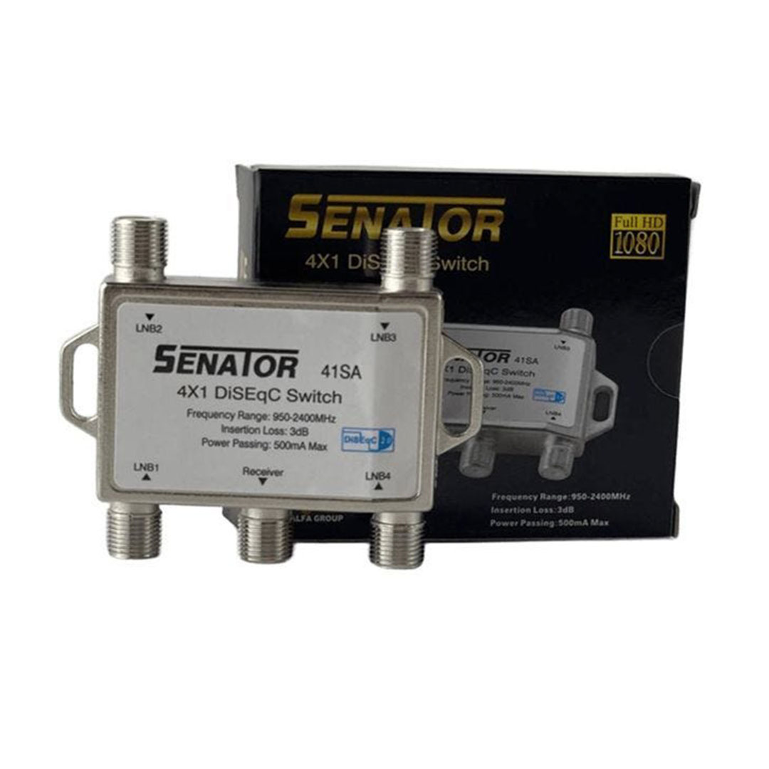 مفتاح ديسك سيناتور - 4 منافذ - 41SA - فضي