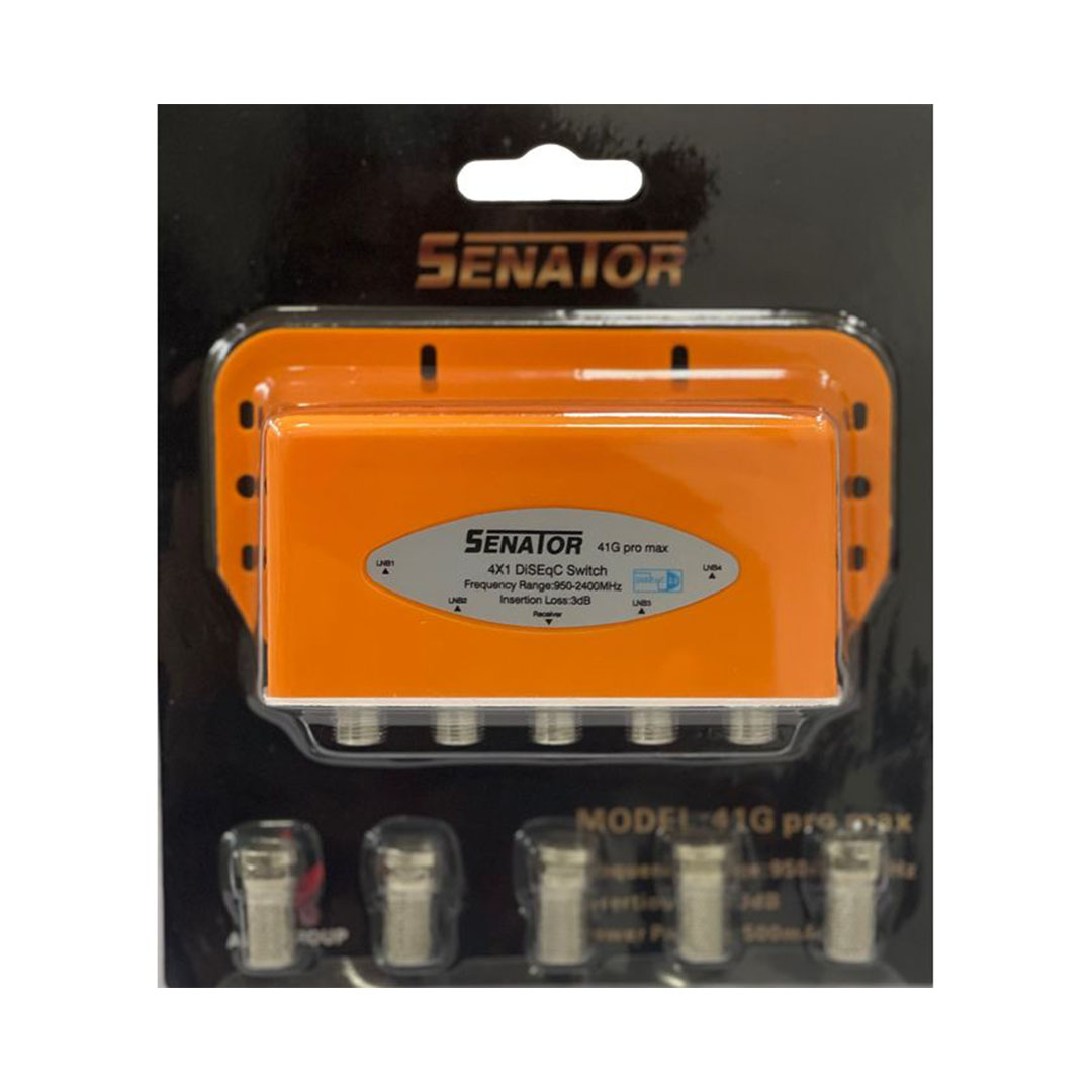 مفتاح ديسك سيناتور - 41G Pro Max - 4 منافذ - برتقالي