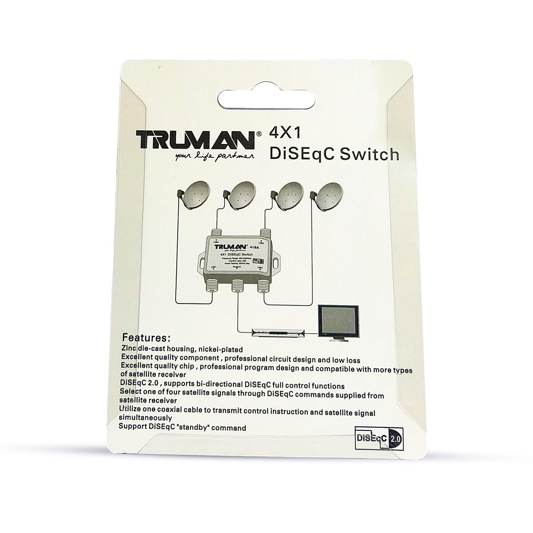 سويتش ترومان - DiSEqC - 4 منافذ - فضي - 41SA