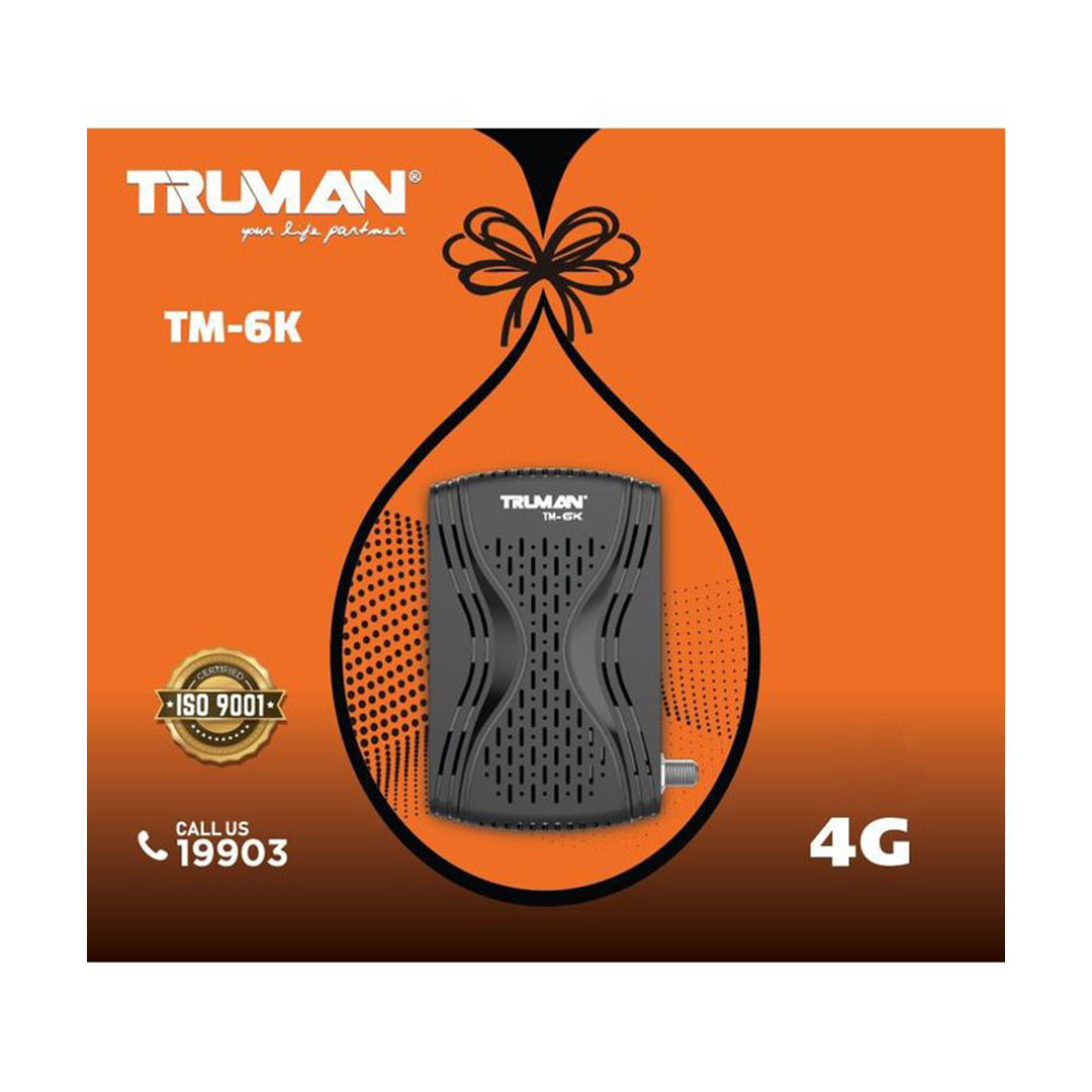 جهاز استقبال ترومان - TM-6K - ميني - HD - أسود