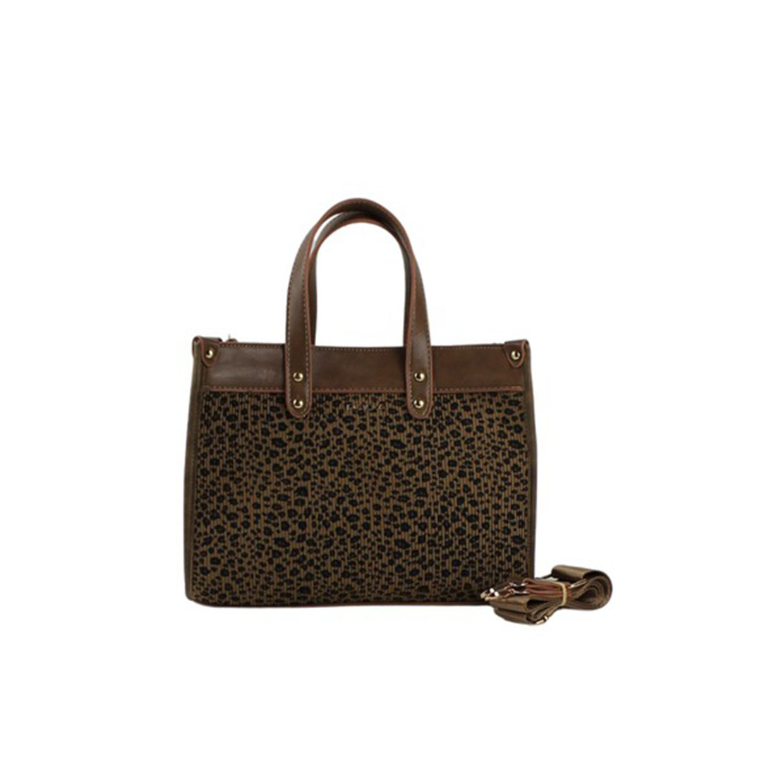 شنطة يد وكتف بنقشة جلد النمر