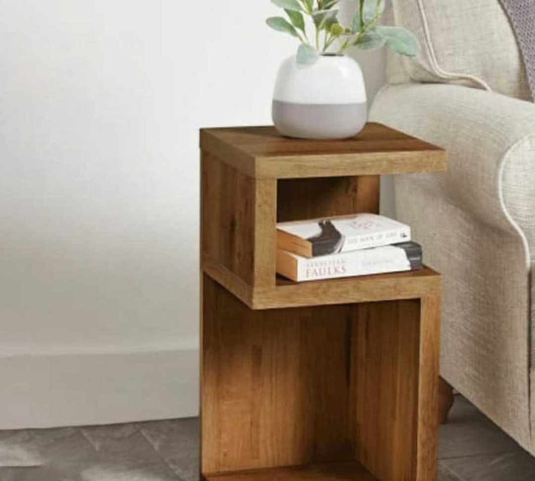 ترابيزة جانبية خشب ام دي اف أسباني - بيج - 60 سم