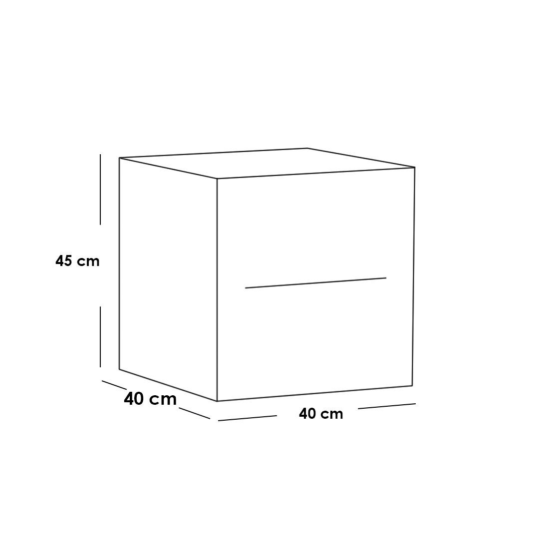 كومود درجين خشب ام دي إف أسباني - أبيض - 40×45 سم