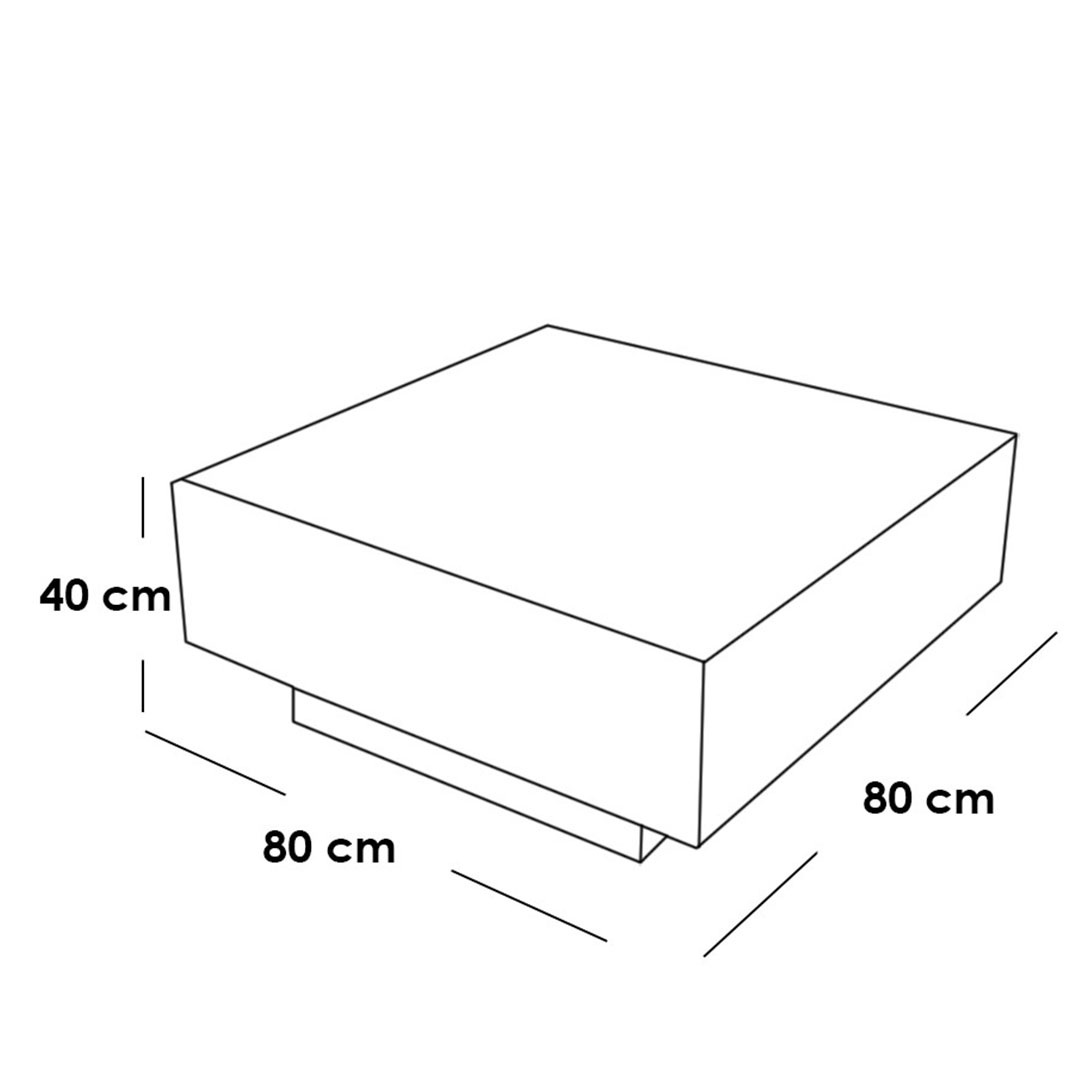 ترابيزة قهوة خشب إتحاد أوروبي و زجاج - بني - 80 سم