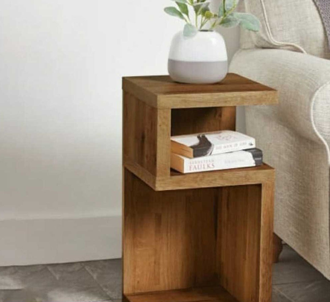 ترابيزة جانبية خشب ام دي اف أسباني - بيج - 60 سم