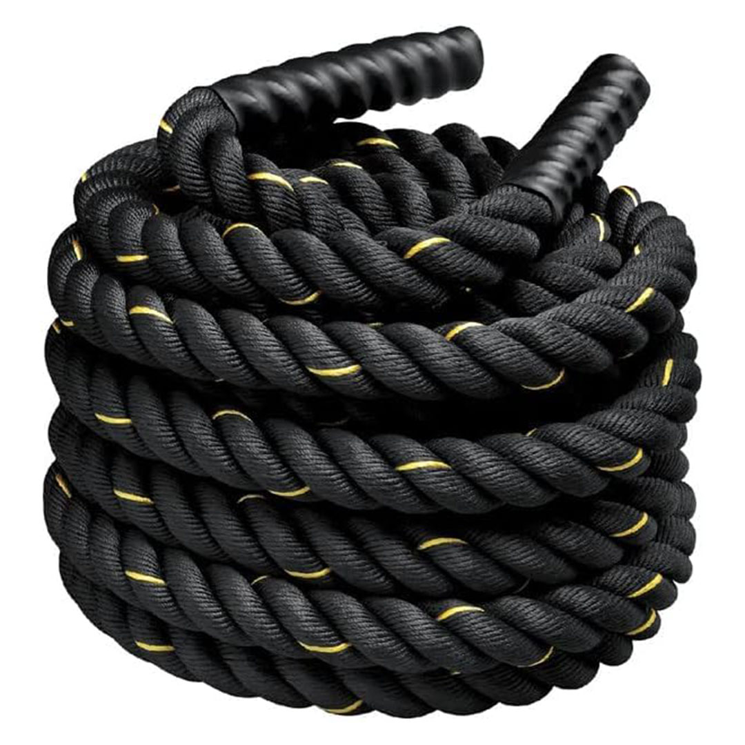 حبل تدريب القوة والعضلات - أسود - 15 متر