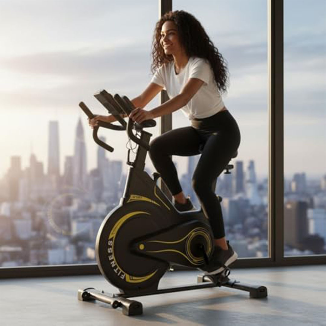 دراجة لتمارين اللياقة البدنية وتمارين الكارديو والقوة