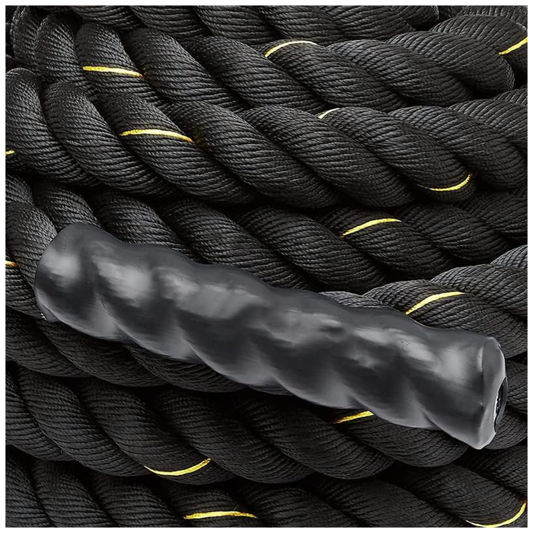 حبل تدريب القوة والعضلات - أسود - 15 متر