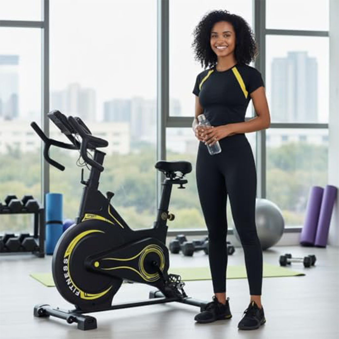 دراجة لتمارين اللياقة البدنية وتمارين الكارديو والقوة
