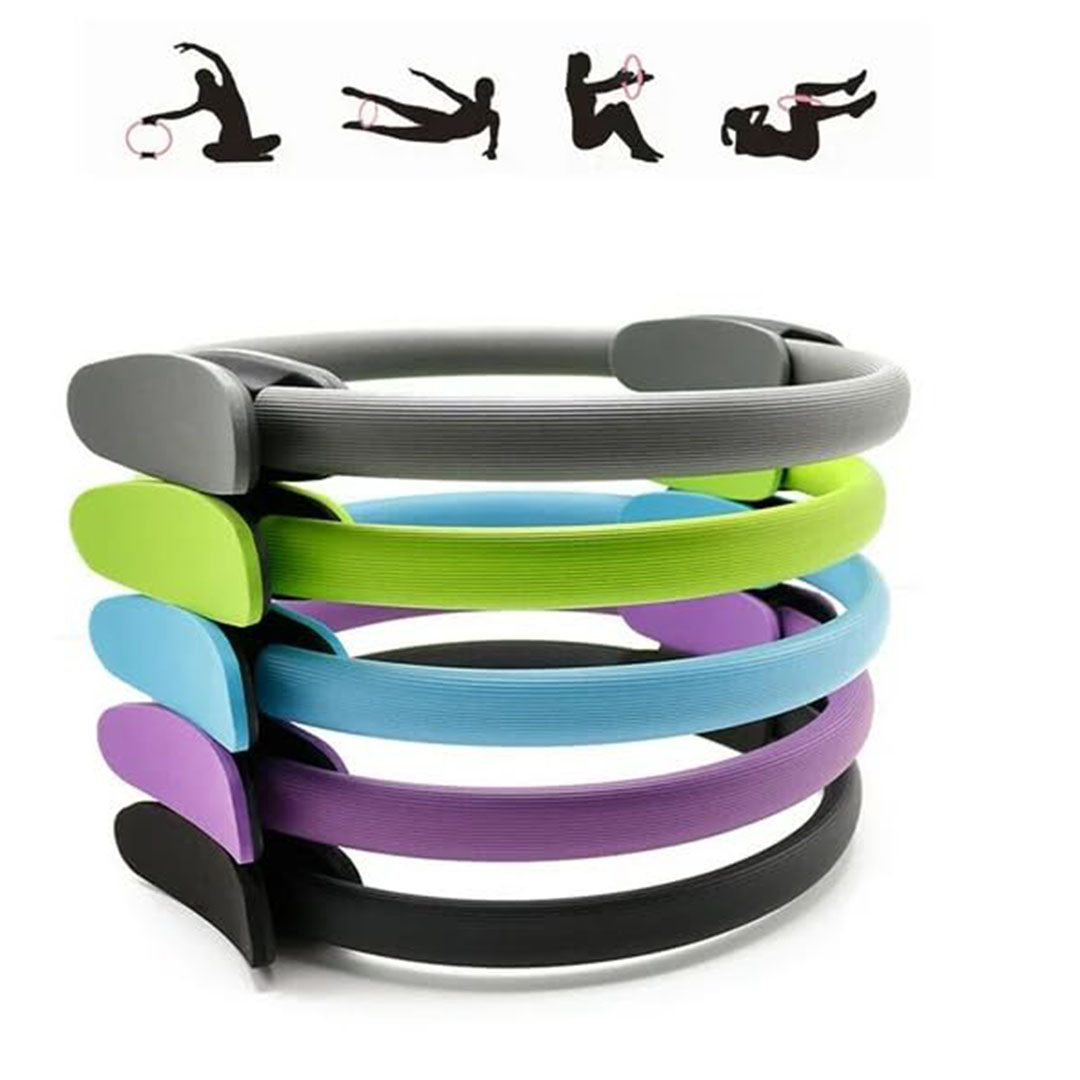 حلقة تمارين بيلاتس مع مقابض مزدوجة - أزرق