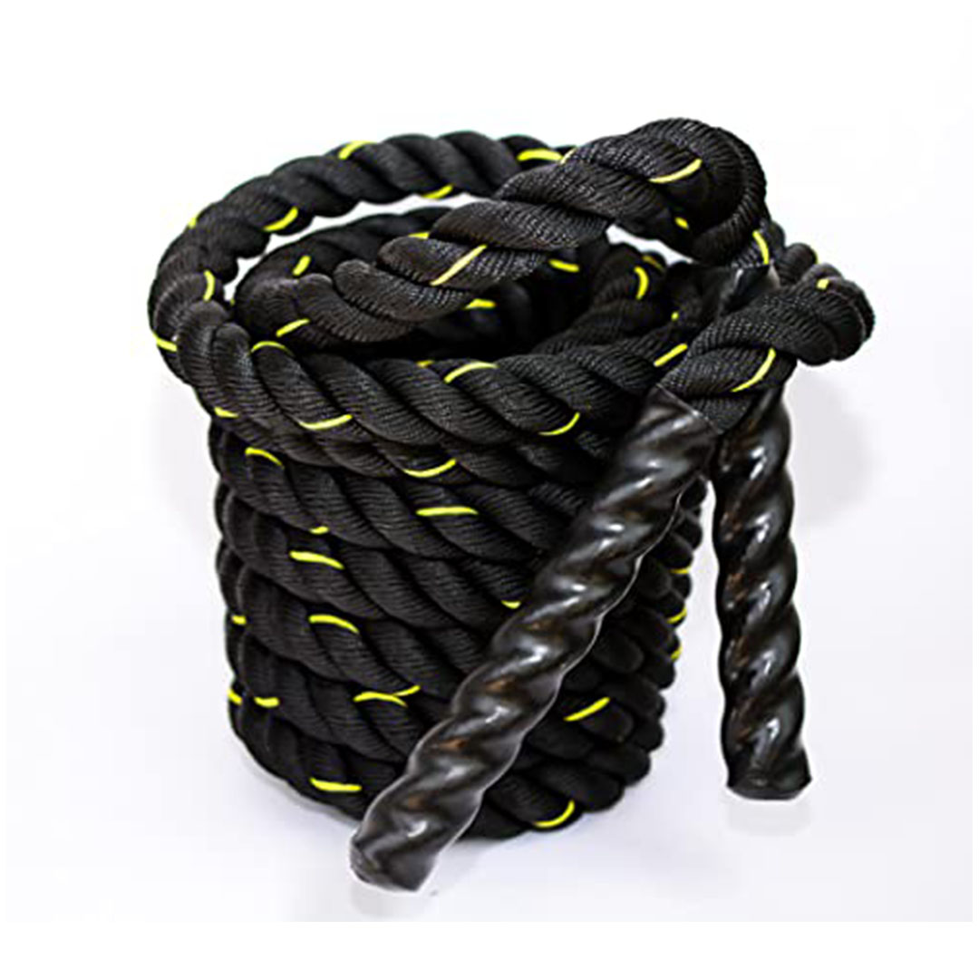 حبل تدريب القوة والعضلات - أسود - 9 متر