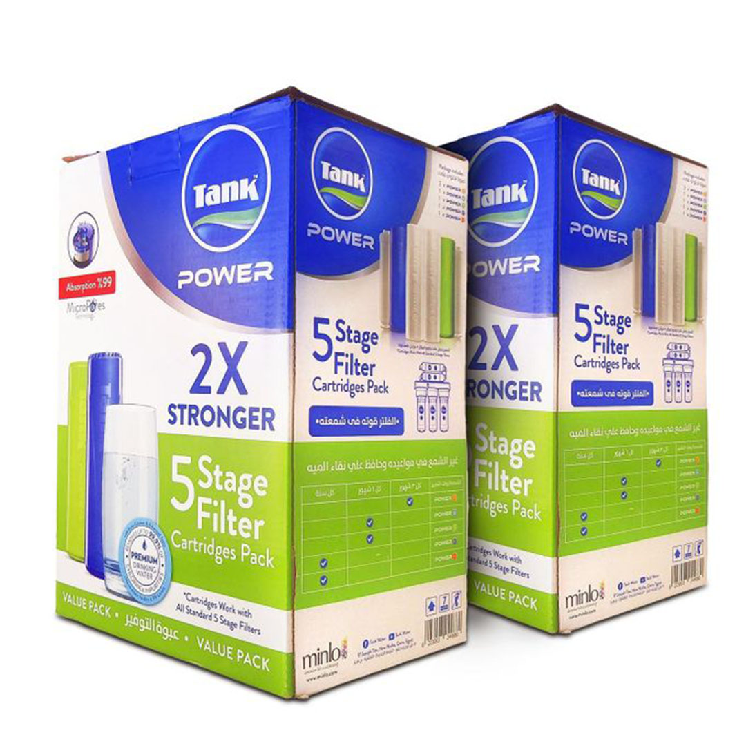 حزمة فلاتر تانك باور 5 مراحل - 6 خرطوشات 1+1