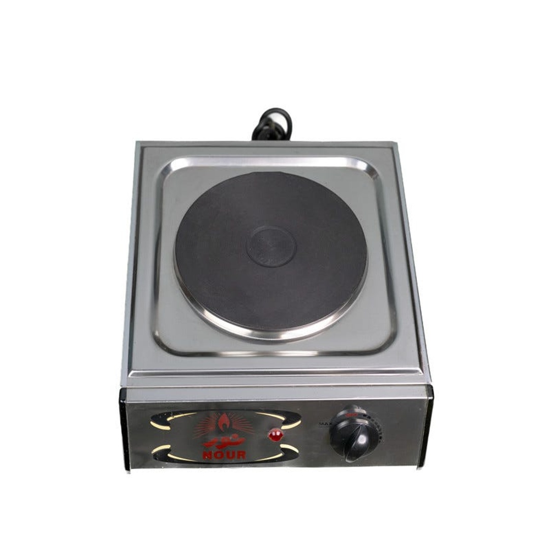 بوتجاز كهربائي مسطح نور - 1 عين - 1500 وات - فضي ES-D1 S 1500 S