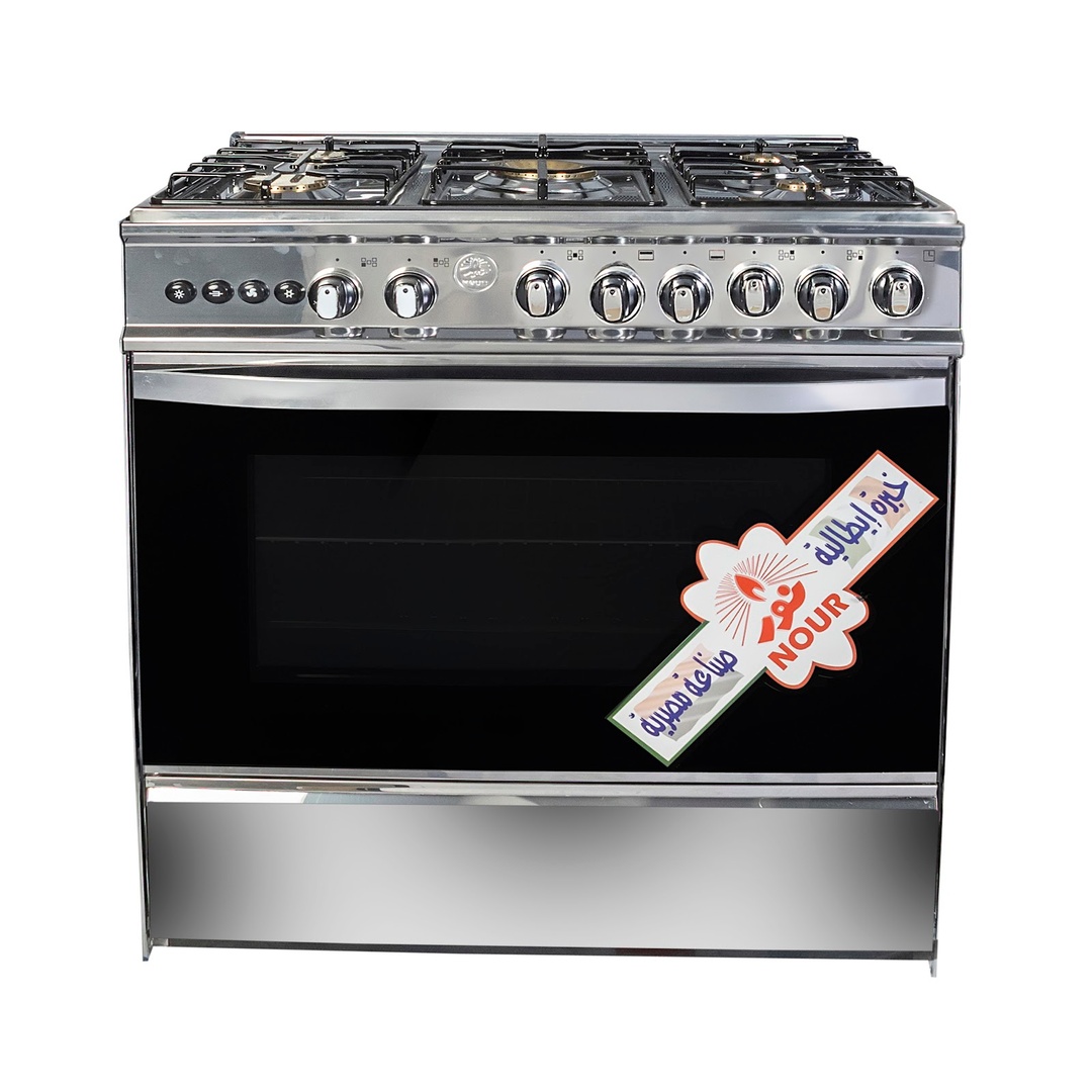 بوتجاز غاز نور - 5 شعلة - فضي/أسود GC-SS855-Cu