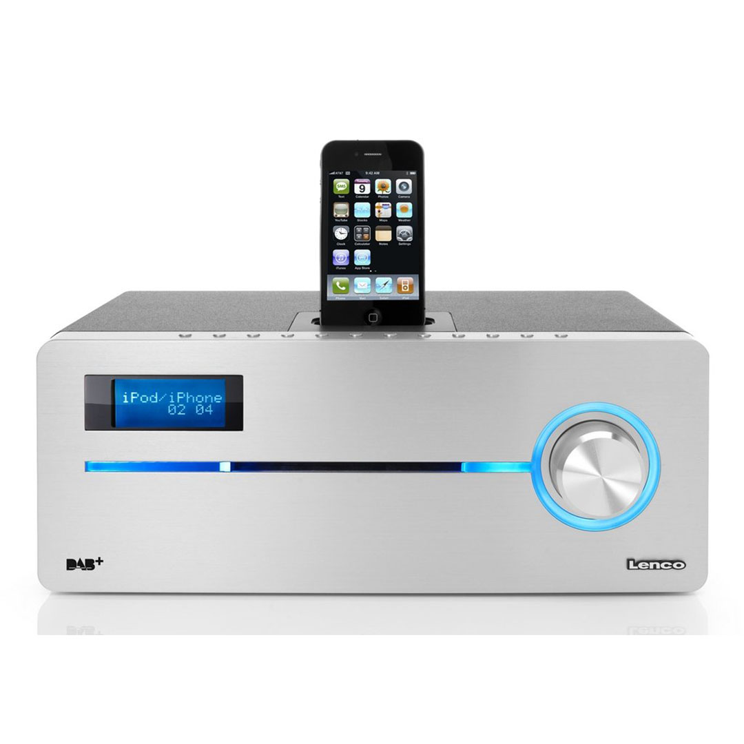 قاعدة توصيل LENCO IPD9000 - لأجهزة iPhone/iPod - راديو FM - مشغل أقراص مضغوطة/MP3