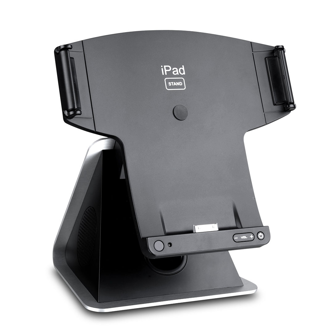قاعدة إرساء Lenco iPS-260 - لأجهزة iPad/iPhone/iPod - نظام مكبر صوت 2.1 - أسود