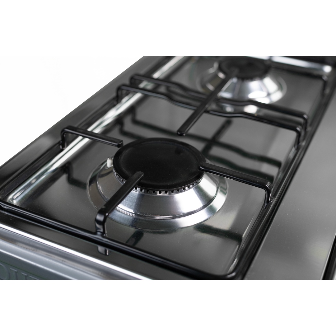 بوتجاز غاز نور - 4 شعلة - فضي/أسود GC-SC543