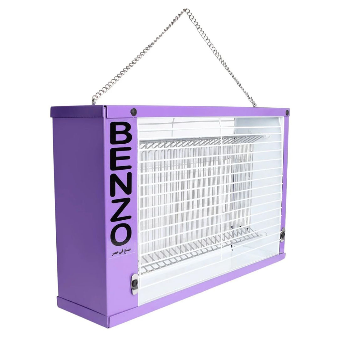 صاعق حشرات الكتروني بينزو - 650 لتر - ضوء ليد مزدوج بالأشعة فوق البنفسجية - أرجواني