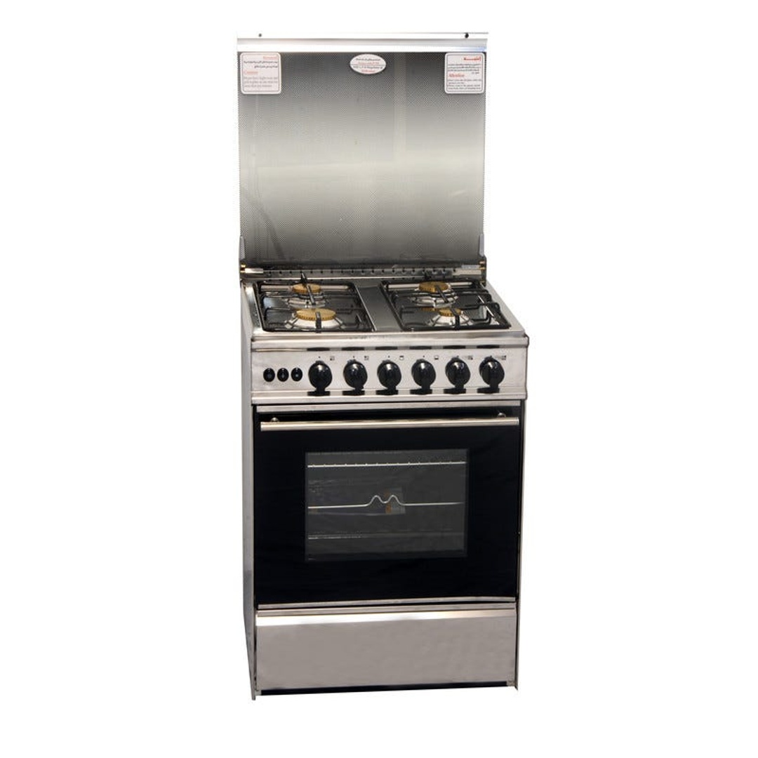 بوتجاز غاز نور - 4 شعلة - فضي/أسود GC-SS644-Cu