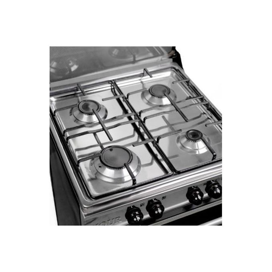 بوتجاز غاز نور - 4 شعلة - 55 سم - فضي - GC-SC540