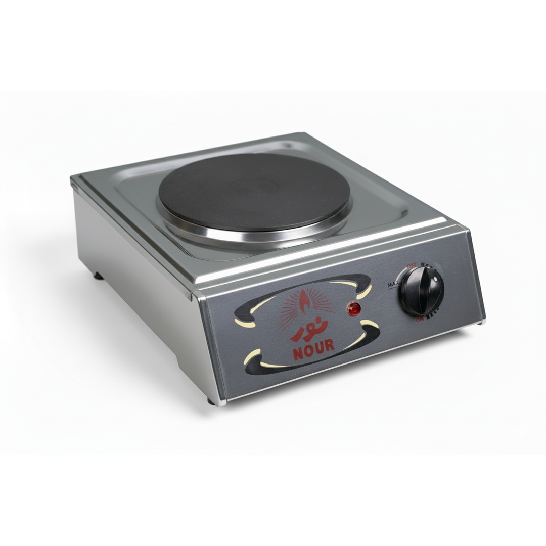 بوتجاز كهربائي مسطح نور - 1 عين - 1500 وات - فضي ES-D1 S 1500 F