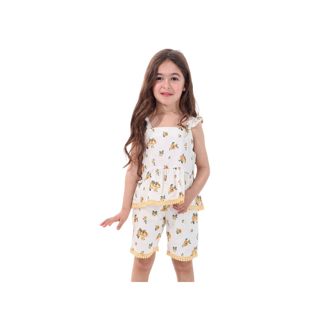 طقم بناتي تيشيرت وشورت - MA-MU-618