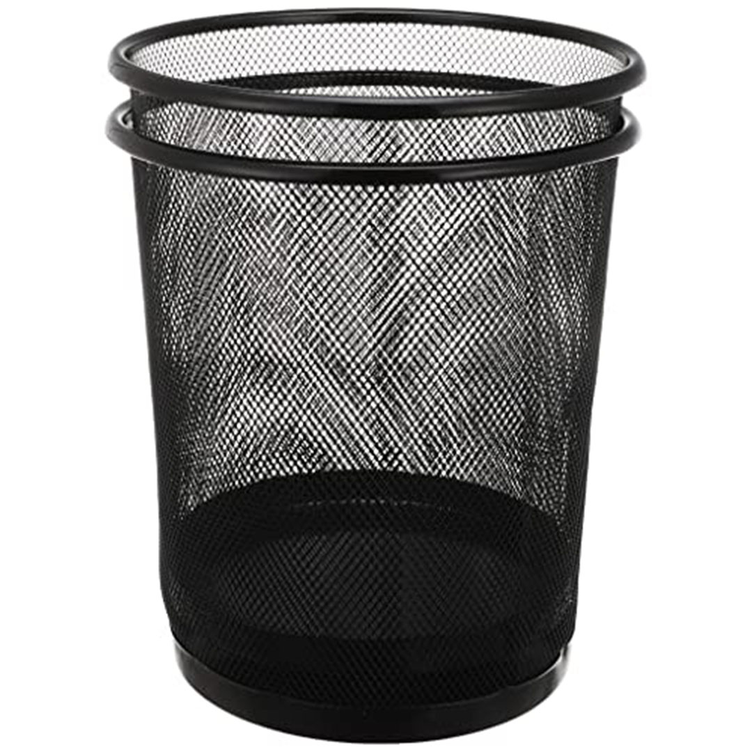 سلة معدنية طقم قطعتين - أسود