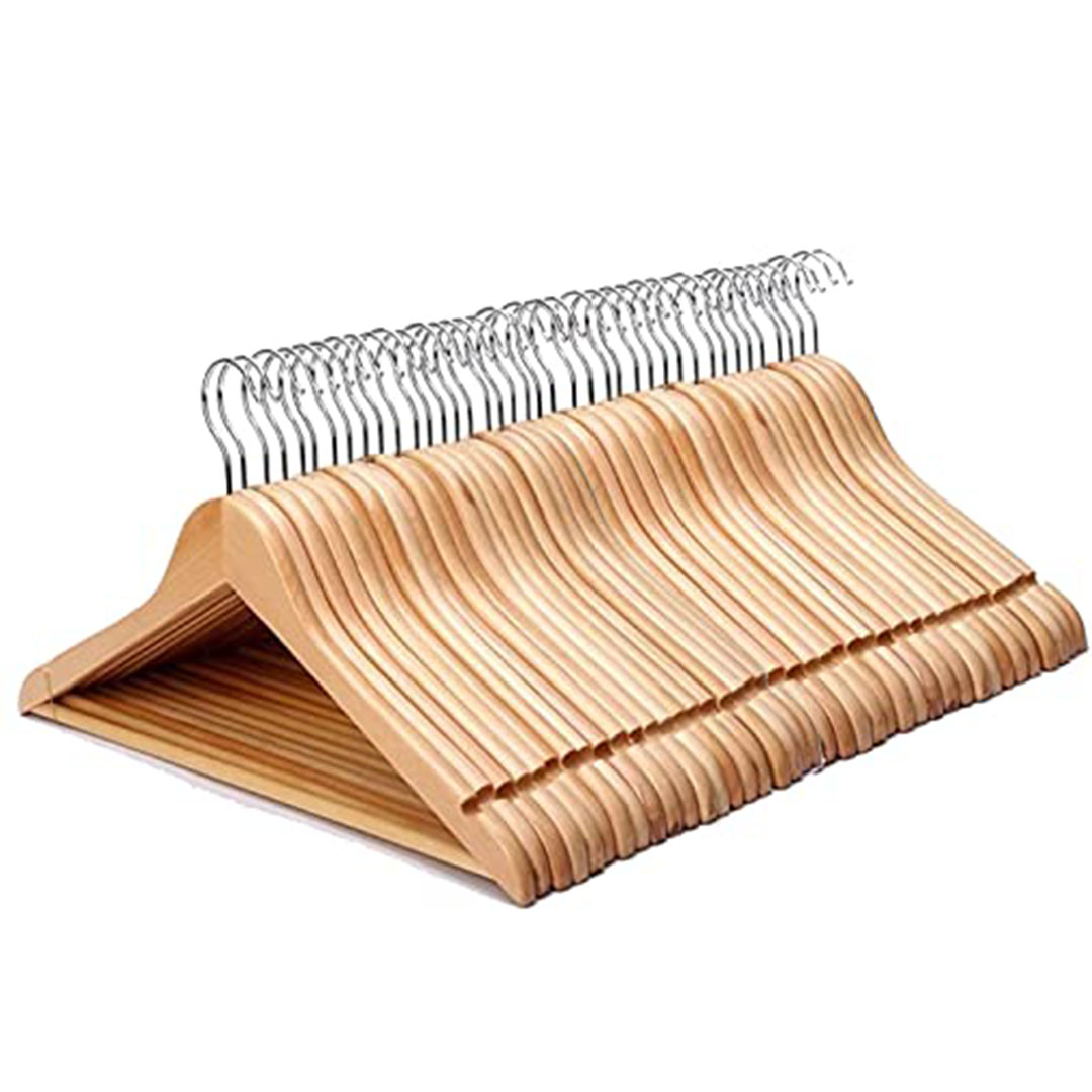 شماعات معاطف خشبية فاخرة من سترايم - 40 قطعة