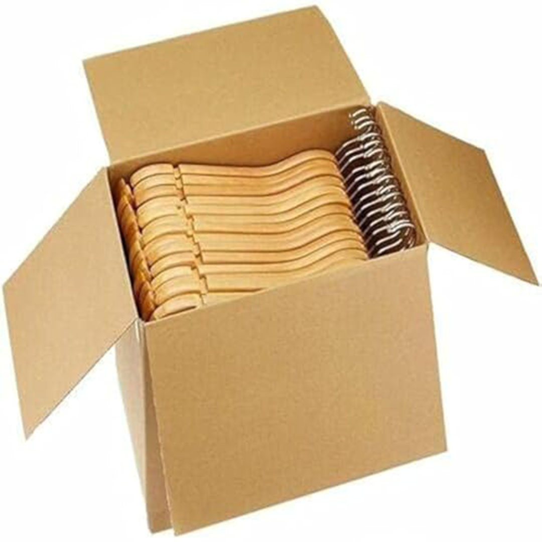 شماعة ملابس خشبية من 3 اس - 60 قطعة