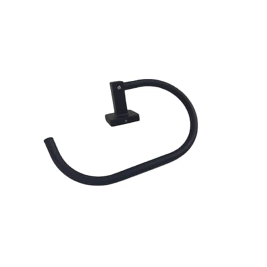 مجموعة حوامل فوط - حلقة دائرية مفتوحة - أسود