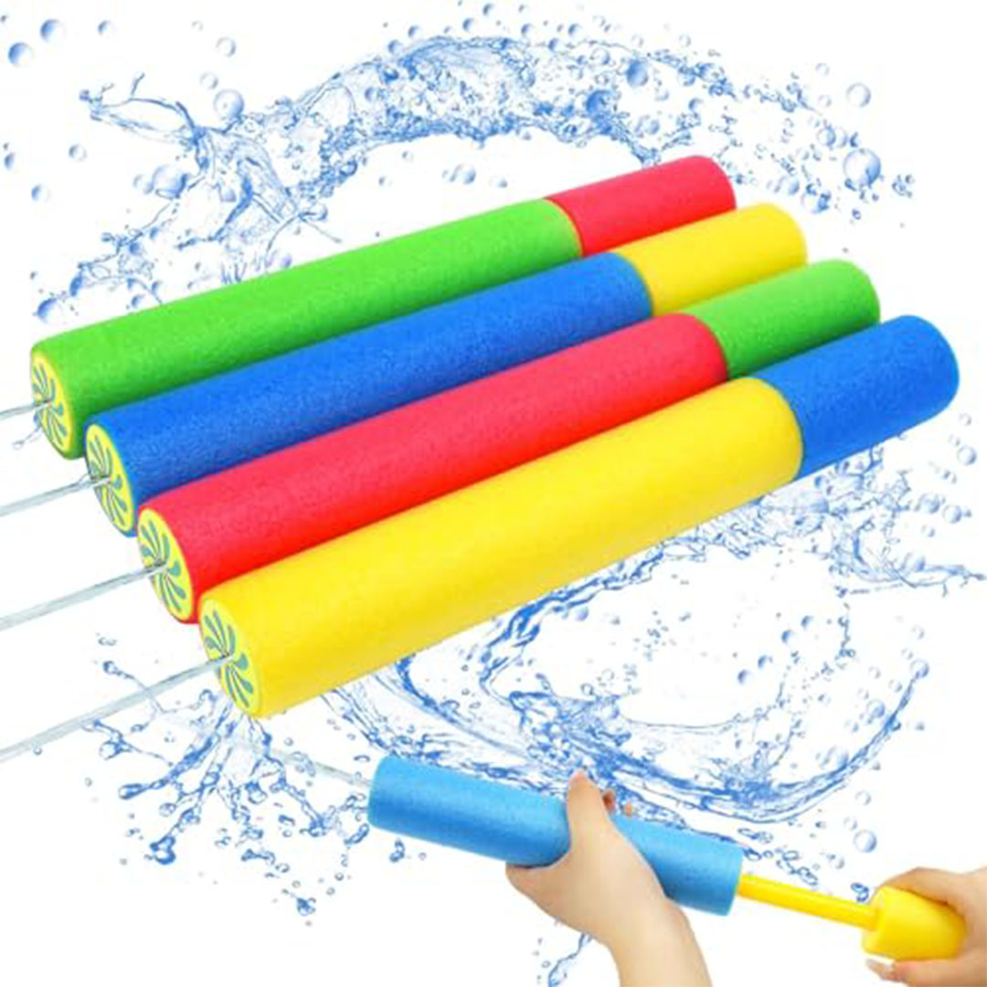 مسدس رش ماء إسفنجي - 33 سم - ديسدارك داي - للأطفال - ألعاب شاطئ وحمام سباحة