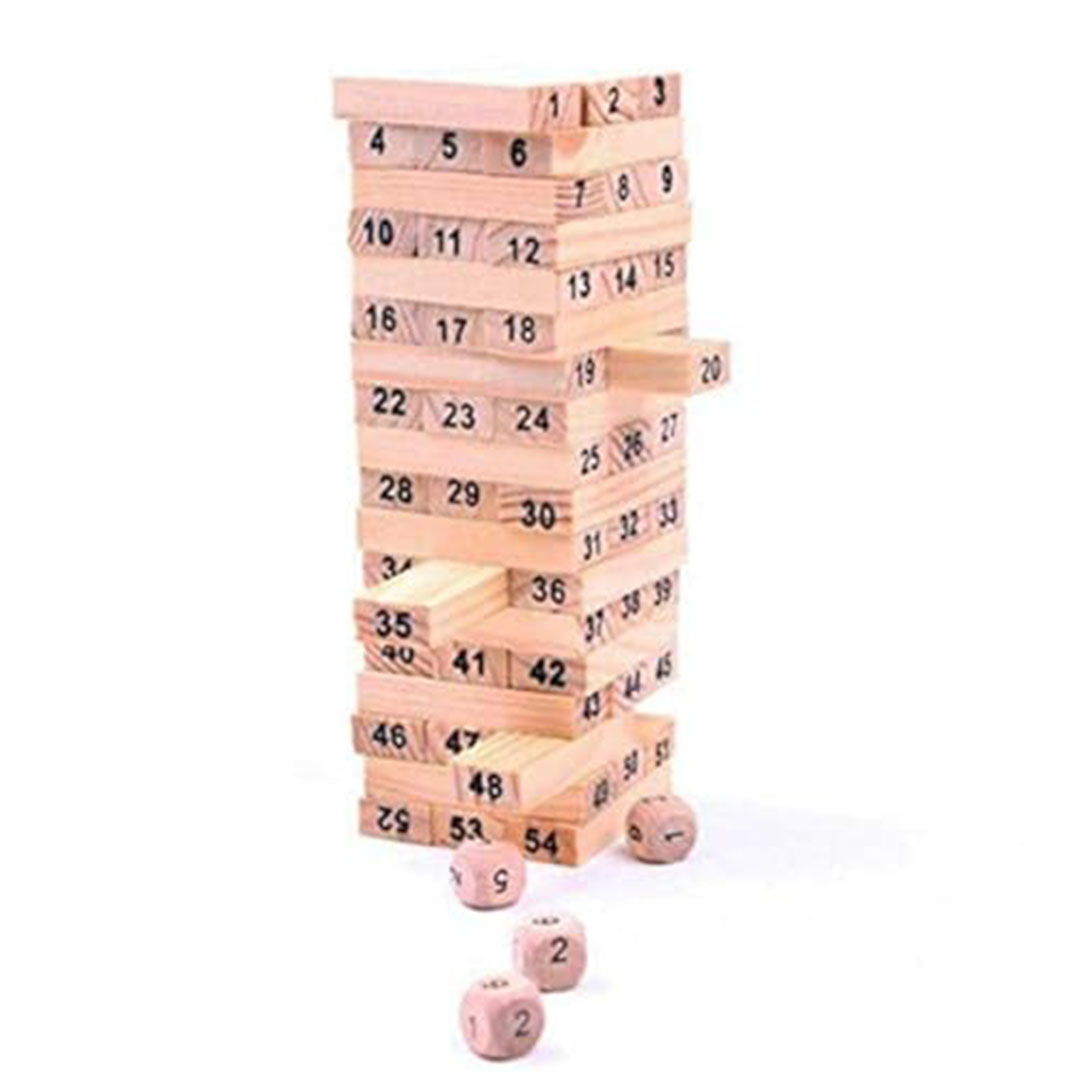 مكعبات العاب خشبية بوسيدينج برج تكديس 54 قطعة