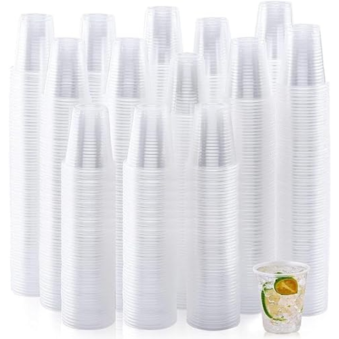 أكواب بلاستيكية شفافة قابلة للاعادة الاستخدام - 250 ملي - 50 قطعة