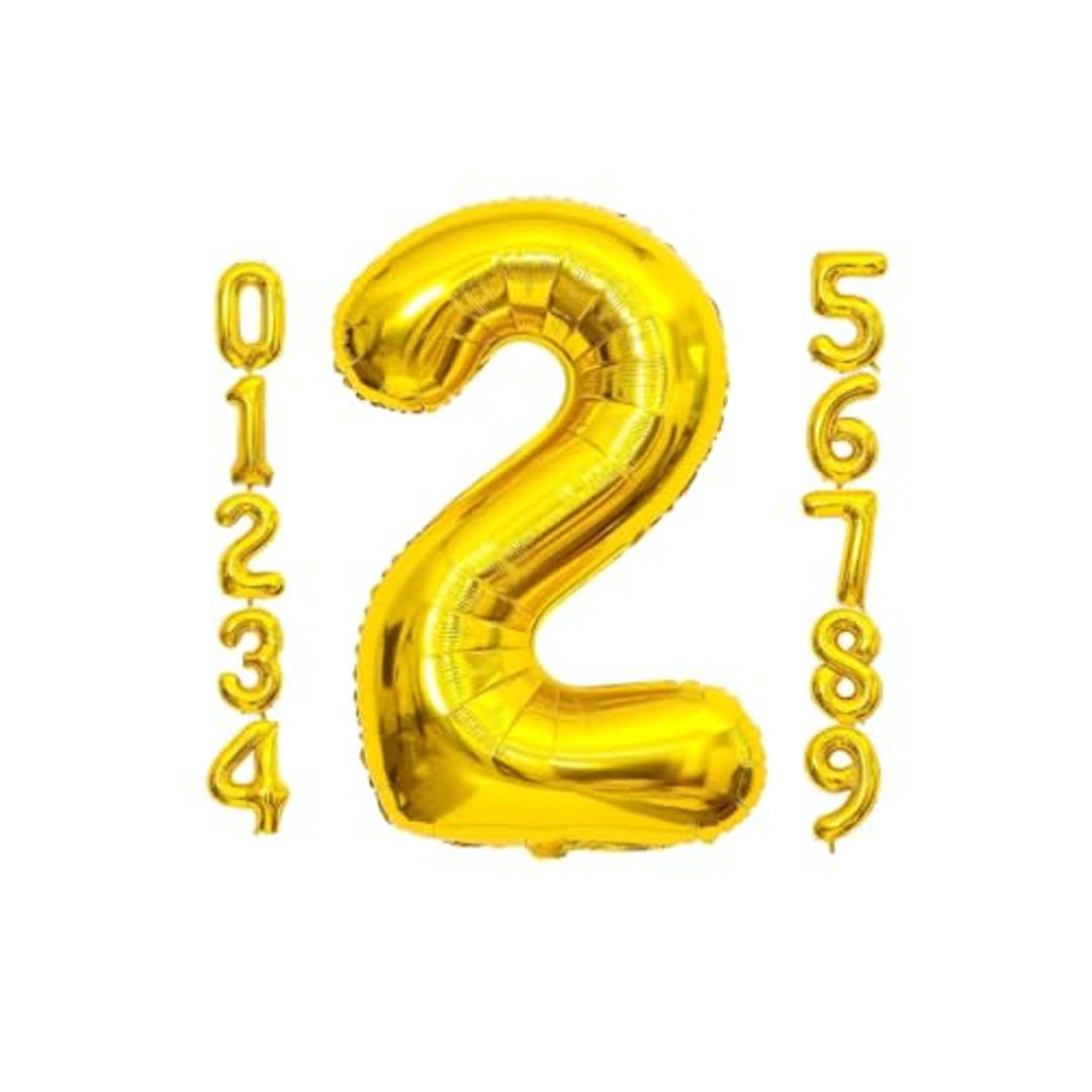 بالون كبير للاحتفالات - 32 إنش - ذهبي - رقم 2