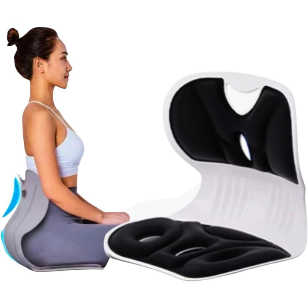 دعامة كرسي مريح ومتين بدعم ظهر - رمادي - 38 سم