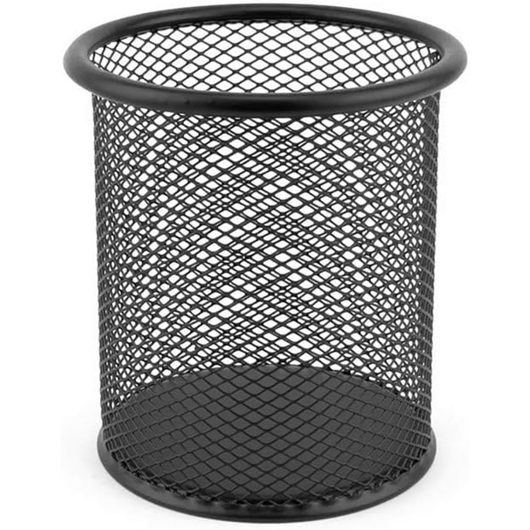 حامل أقلام معدني دائري بتصميم شبكي - 5 قطع