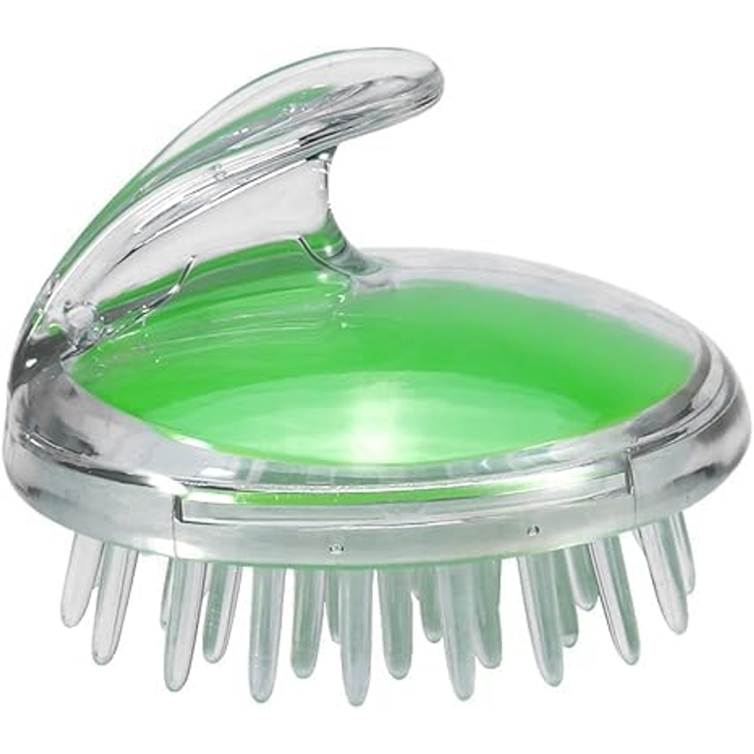فرشاة لتدليك فروة الرأس سيليكون - أخضر