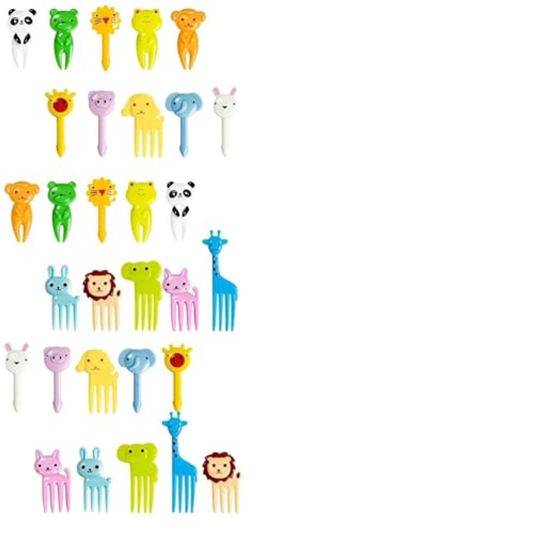 مجموعة شوك شكل حيوانات - 60 قطعة