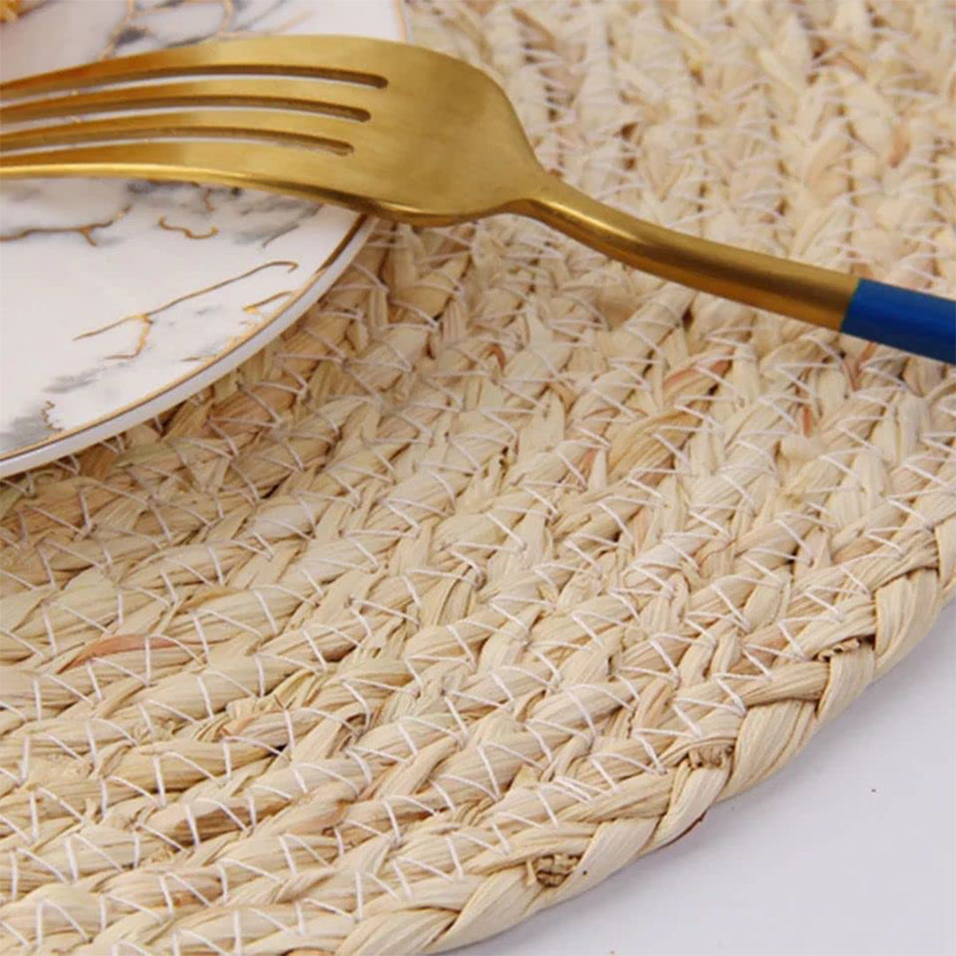 قاعدة أكواب من خيزران من قطعة واحدة - 37 سم