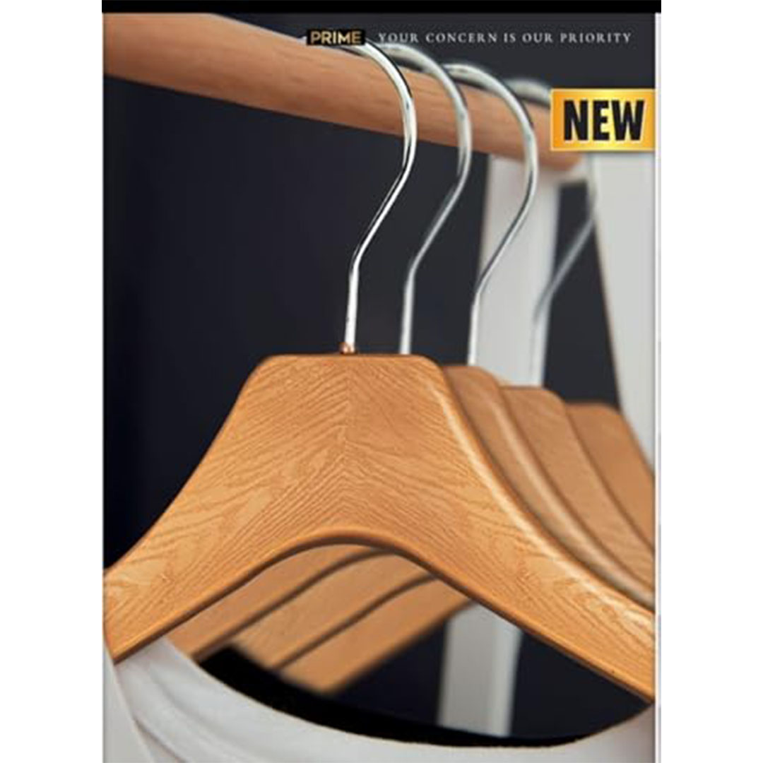 شماعات ملابس بلاستيكية متينة - بيج - 4 قطع