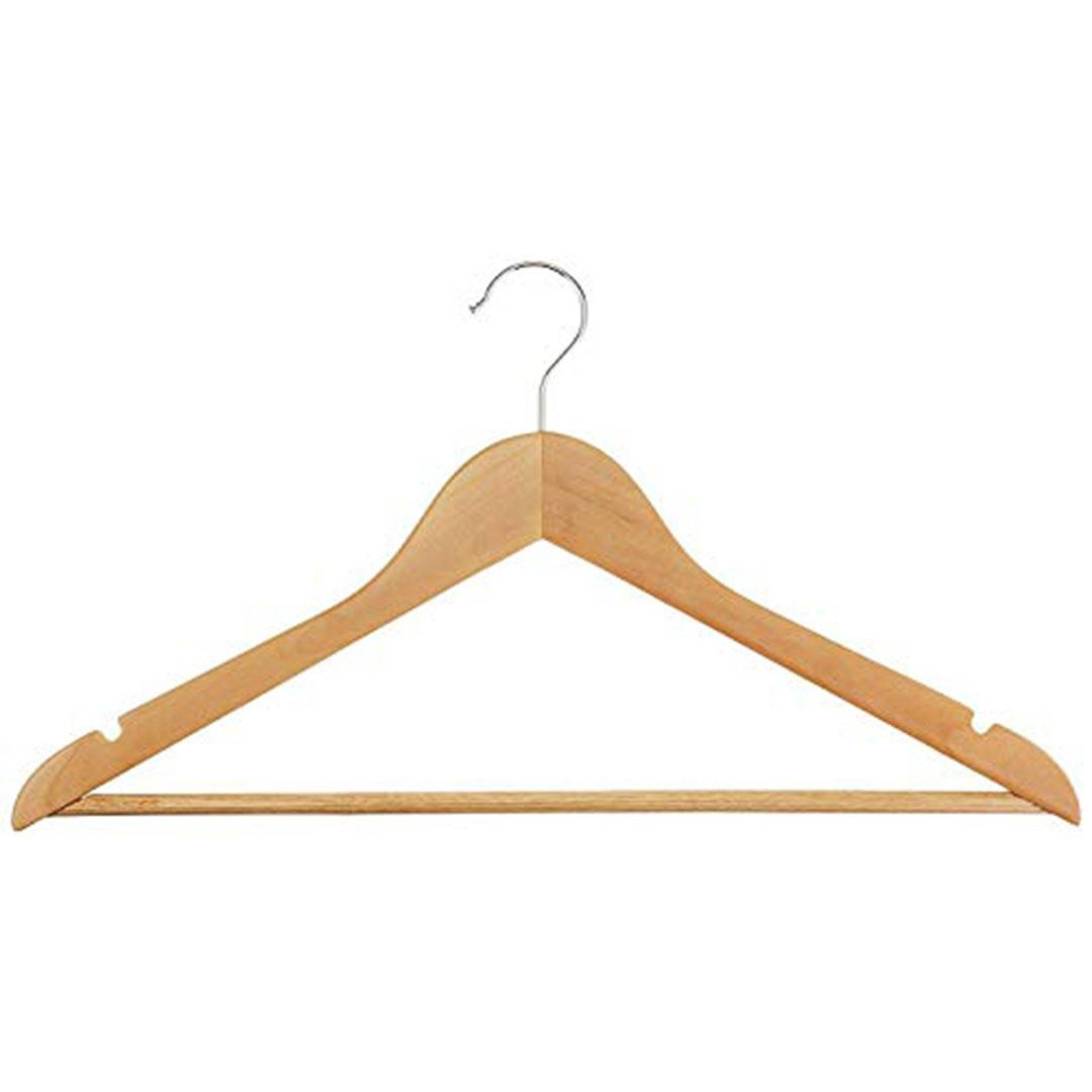 شماعات ملابس خشبية - 12 قطعة