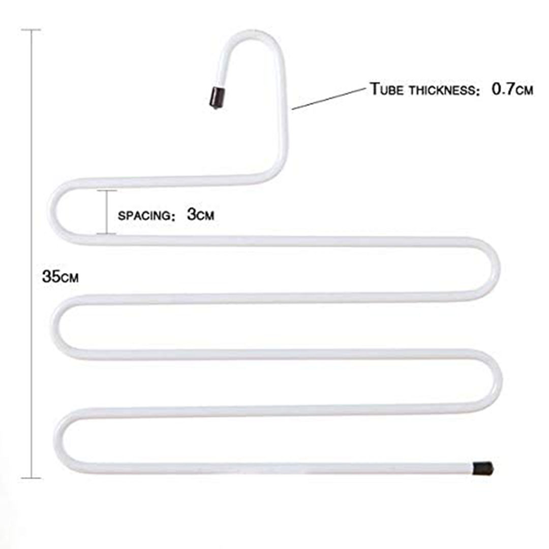 شماعة بنط-ات متعددة الطبقات على شكل حرف S من سابو - أبيض