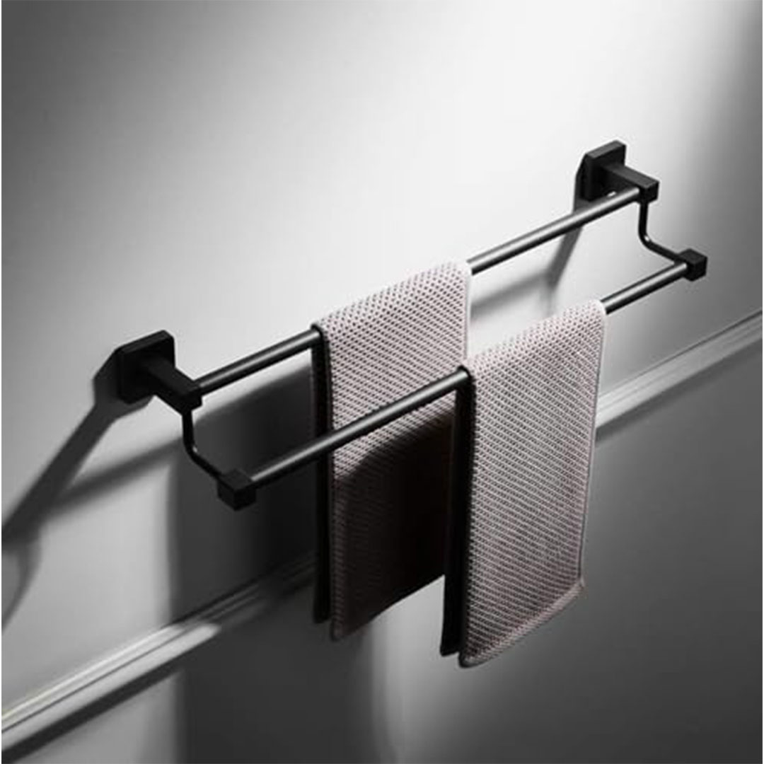 طقم حوامل فوط - أسود