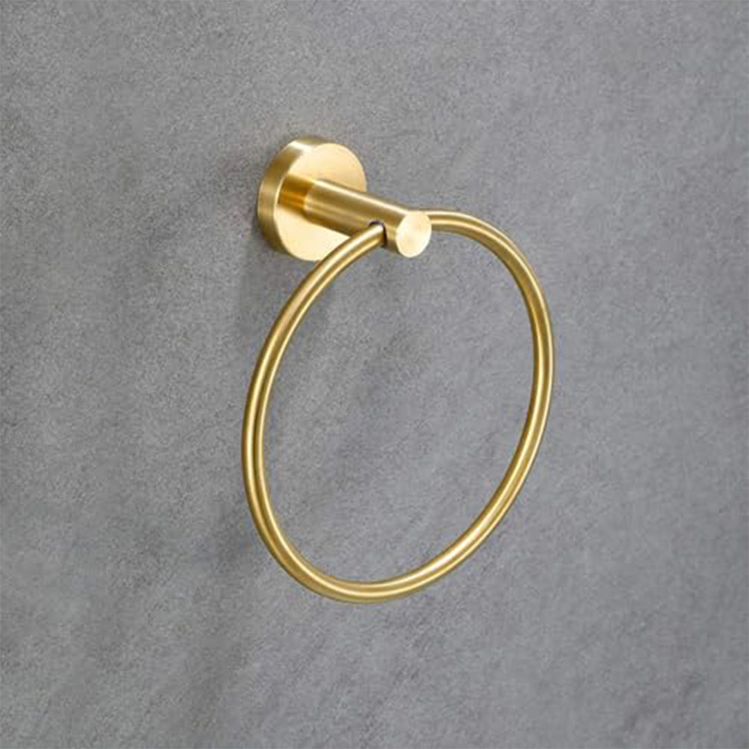 مجموعة حوامل فوط - حلقة دائرية ذهبية