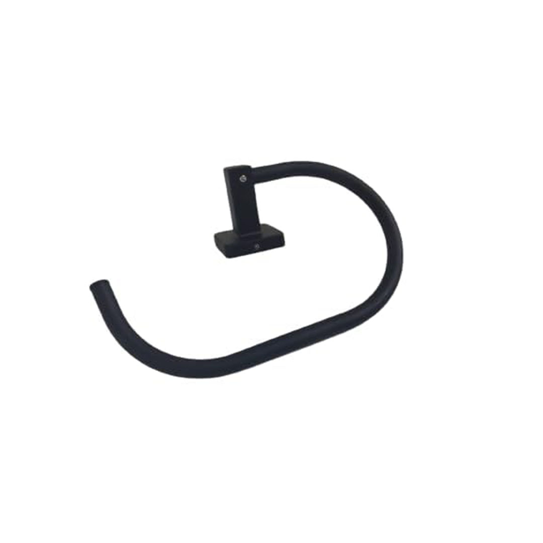 مجموعة حوامل فوط - حلقة دائرية مفتوحة - أسود