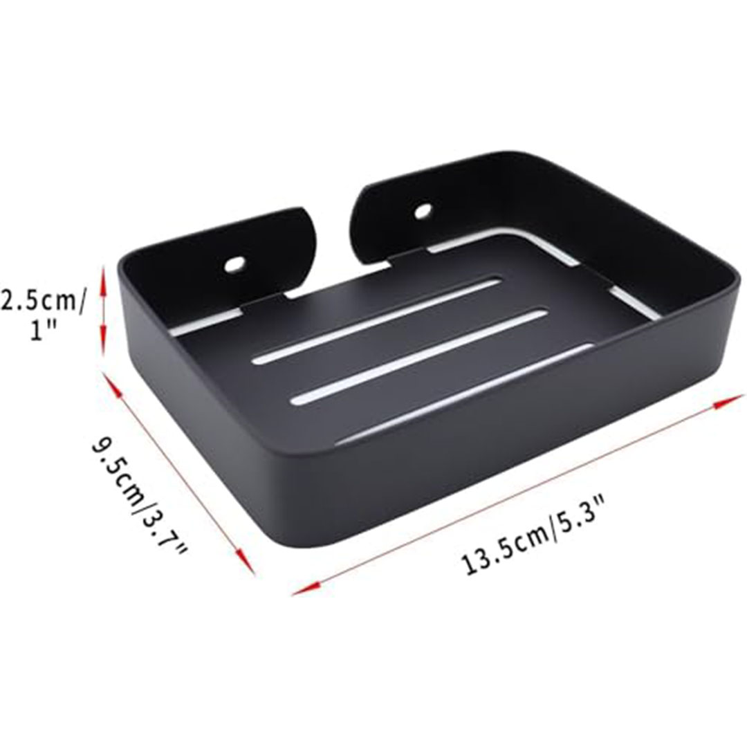 حامل صابون أنيق للاستحمام والحمام وحوض المطبخ - ستانلس ستيل أسود