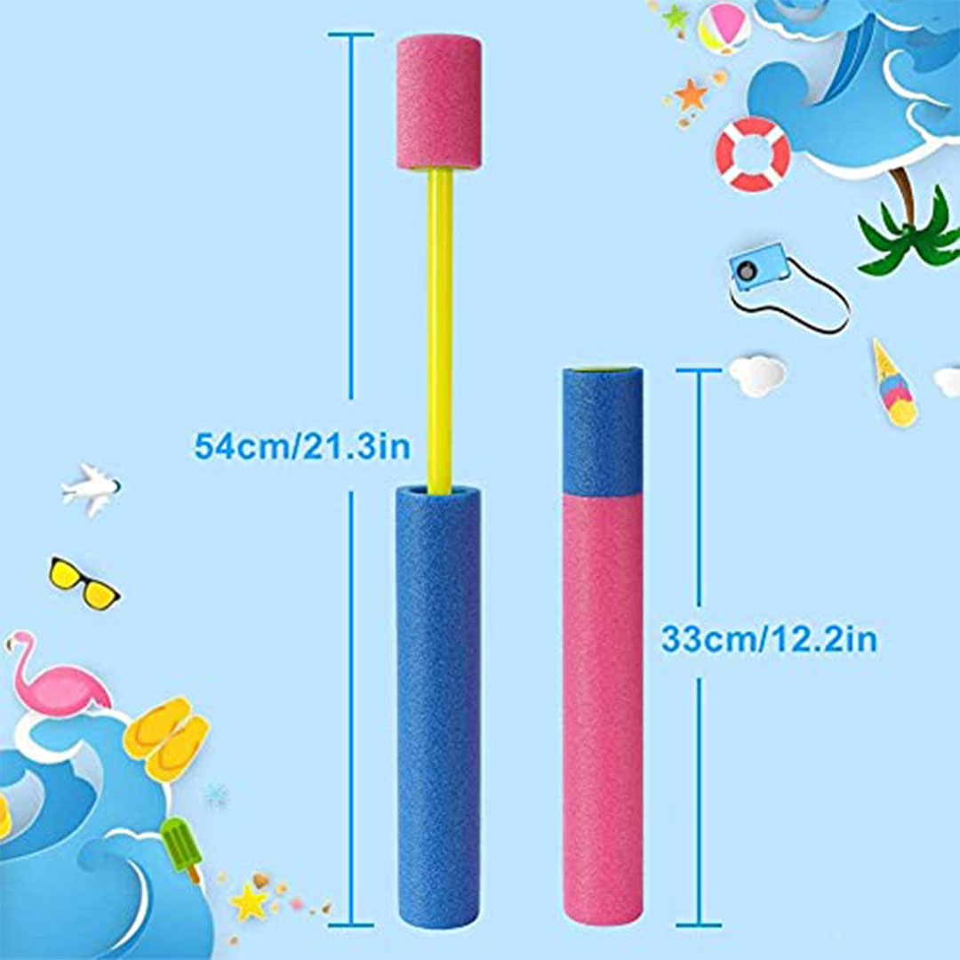 مسدسات مائية للأطفال - كاهين - فوم - 6 ألوان - 33 سم - ألعاب شاطئ وحمام سباحة