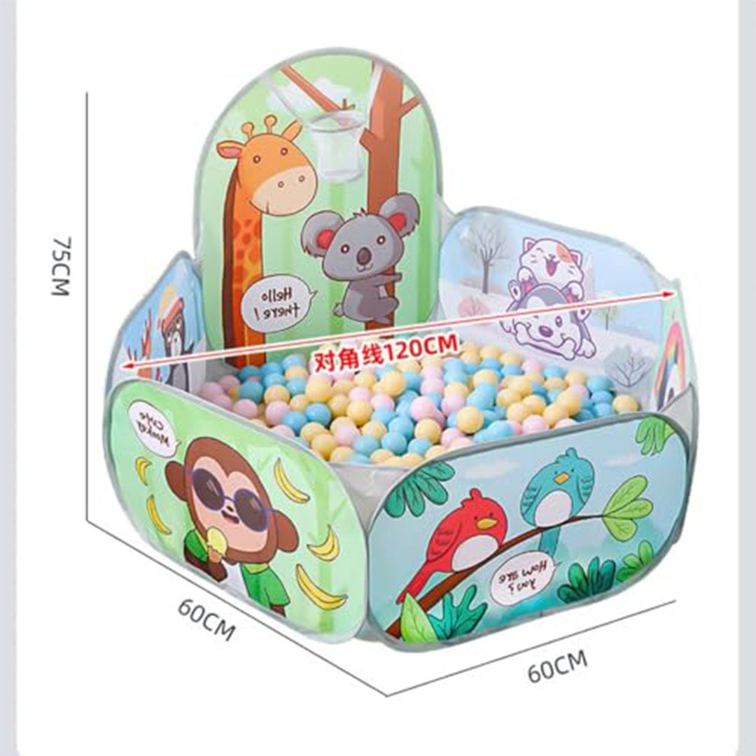 لعبة منزل مفتوح فانتاستيك كيدز تويز مع كرة سلة صغيرة أخضر