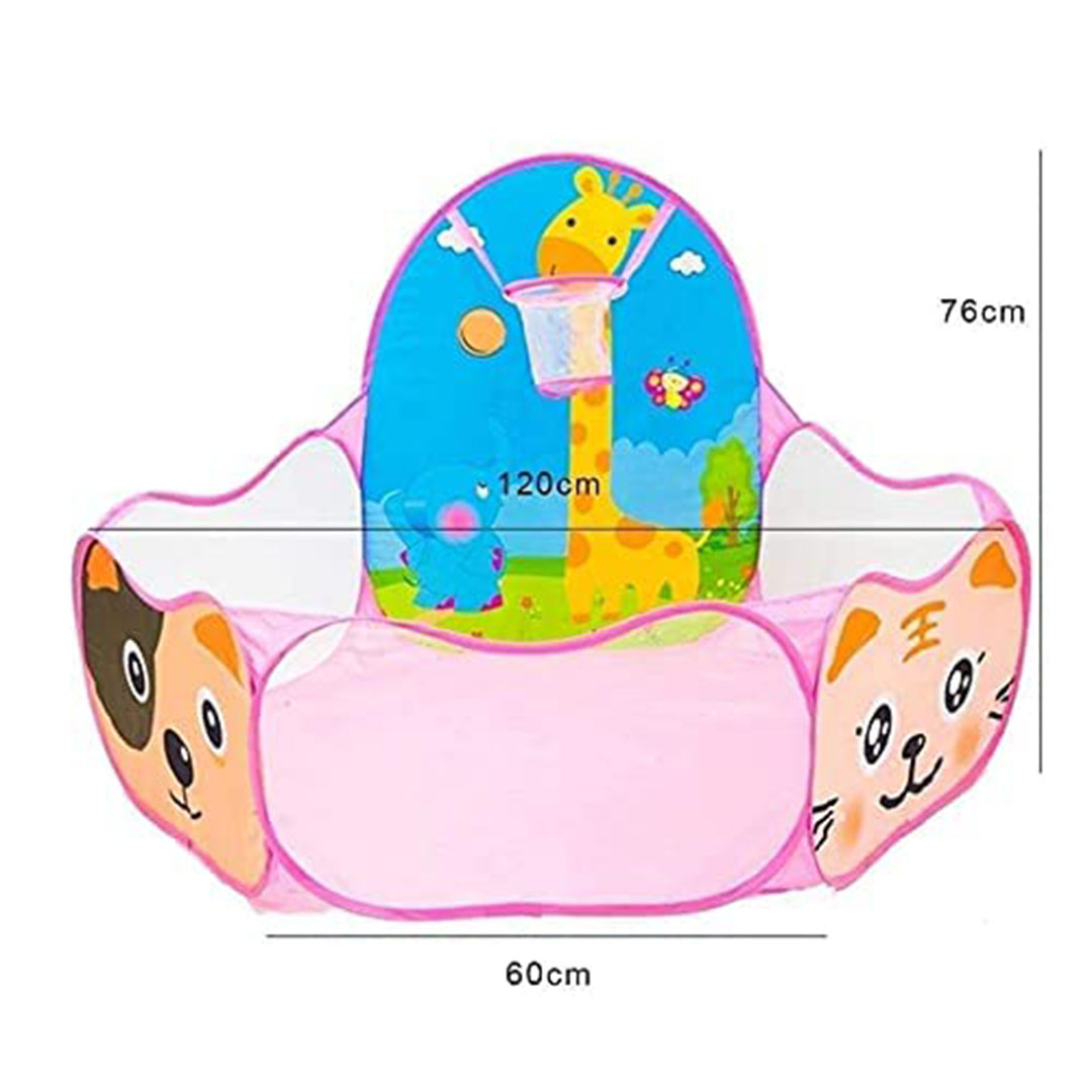 مجسم منزل مفتوح مع حوض سباحة صغير و50 كرة